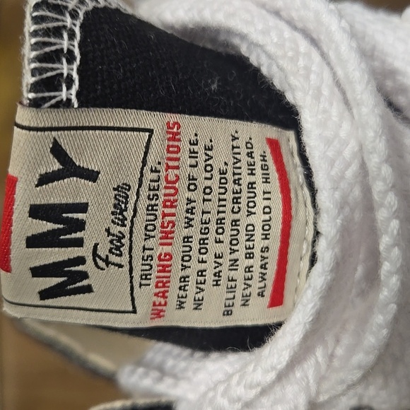 Maison Mihara Yasuhiro-Black "Hank" OG Sole Canvas Low-top Sneaker-Size 36 - Picture 16 of 17